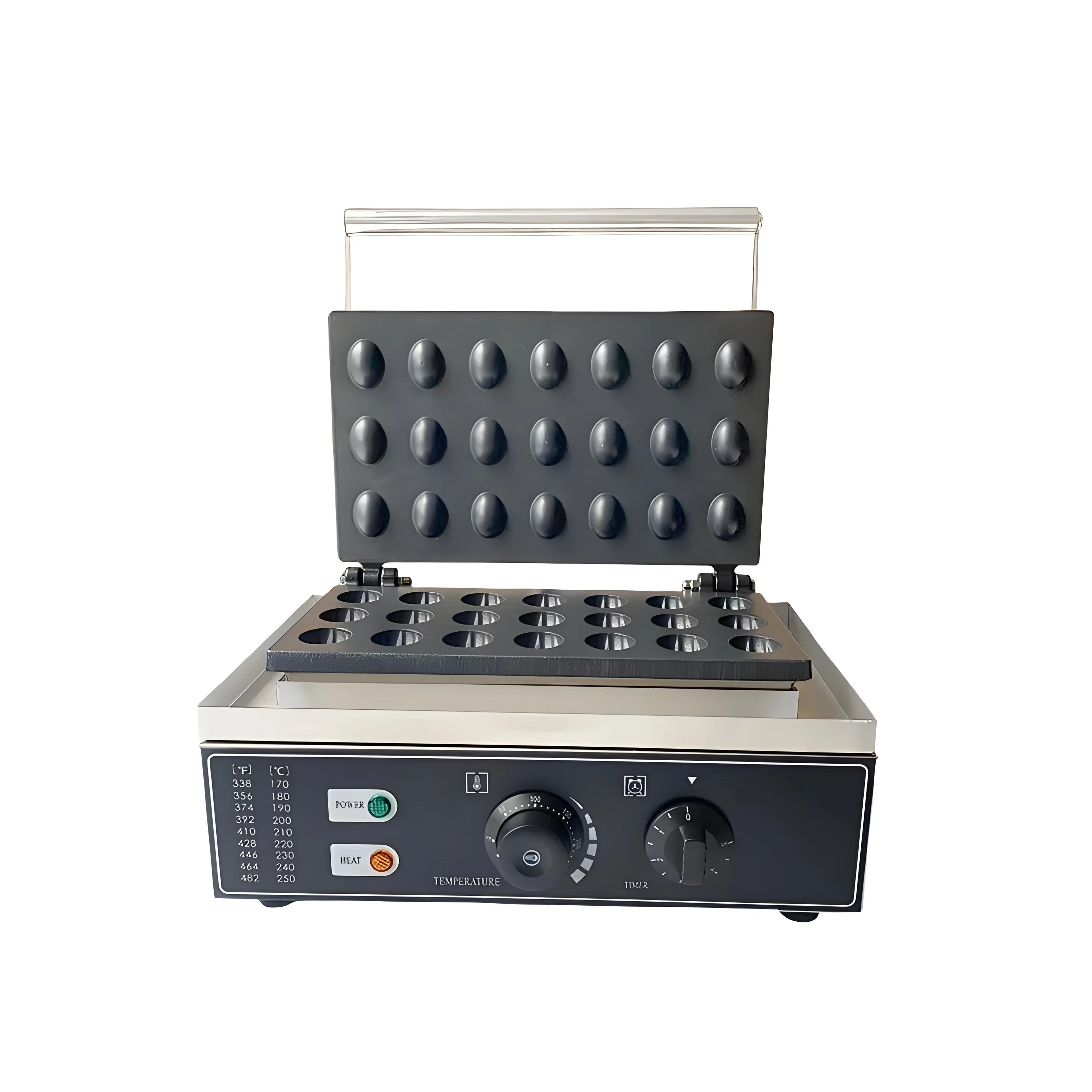 Food tools Wholesale 21 Pcs Holes Commercial Waffle Baker 1550 W Crispy Chestnut Peel Waffle Maker New Condition Bread Co