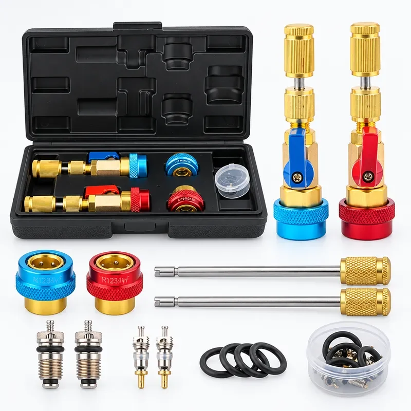 For Auto Air Conditioner Repair Tool Valve Core Removal Wrench for R134a R1234yf Refrigerant System Maintenance Free Snow