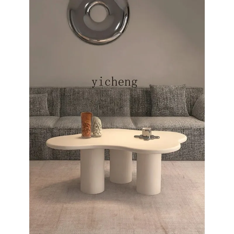 CJ-1 Cream Wind Coffee Table Living Room Single Breakfast Alternative Special-shaped Cloud Internet Celebrity Nordic Side Tabl