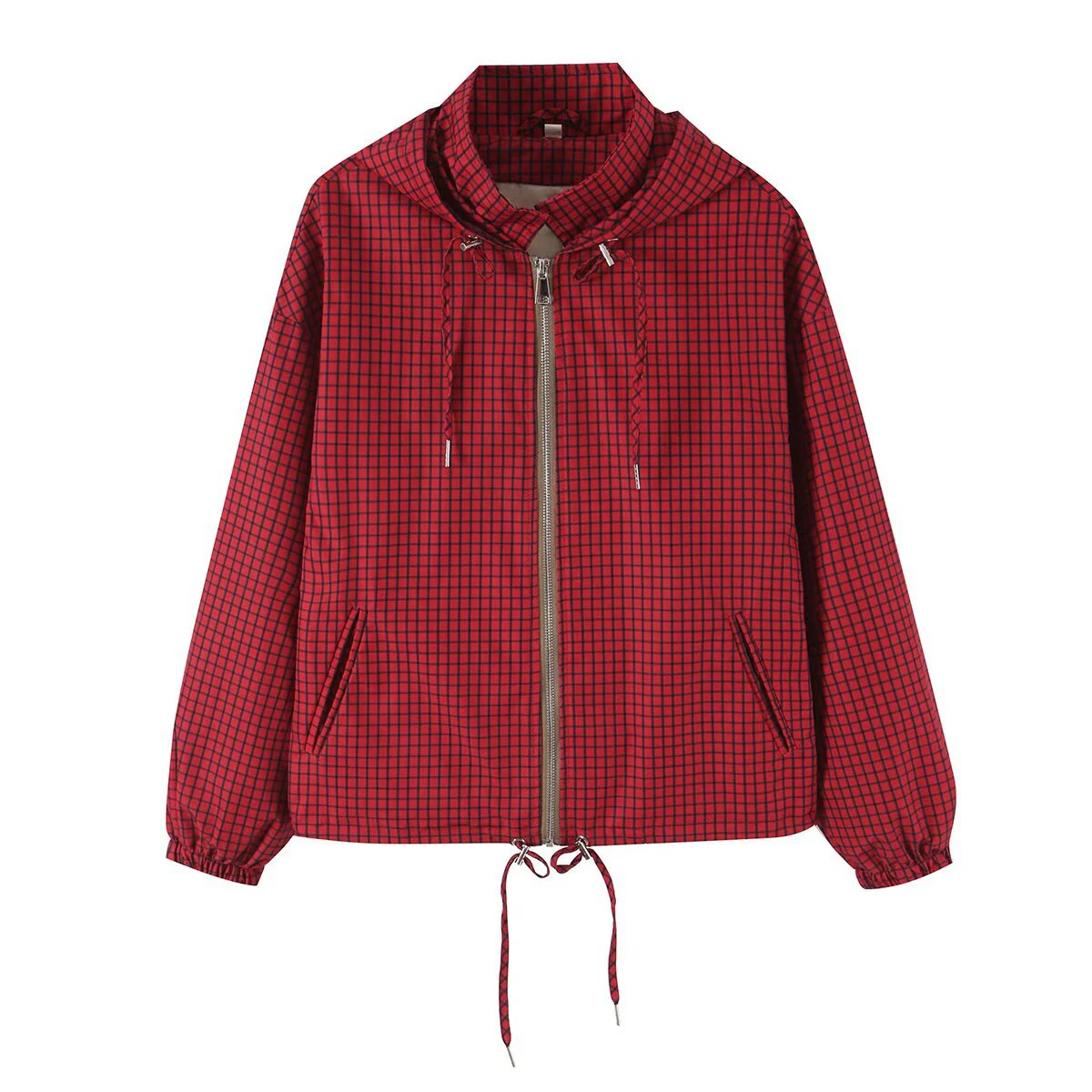 European and American style foreign trade women's clothing 2026 casual versatile zipper hooded jacket
