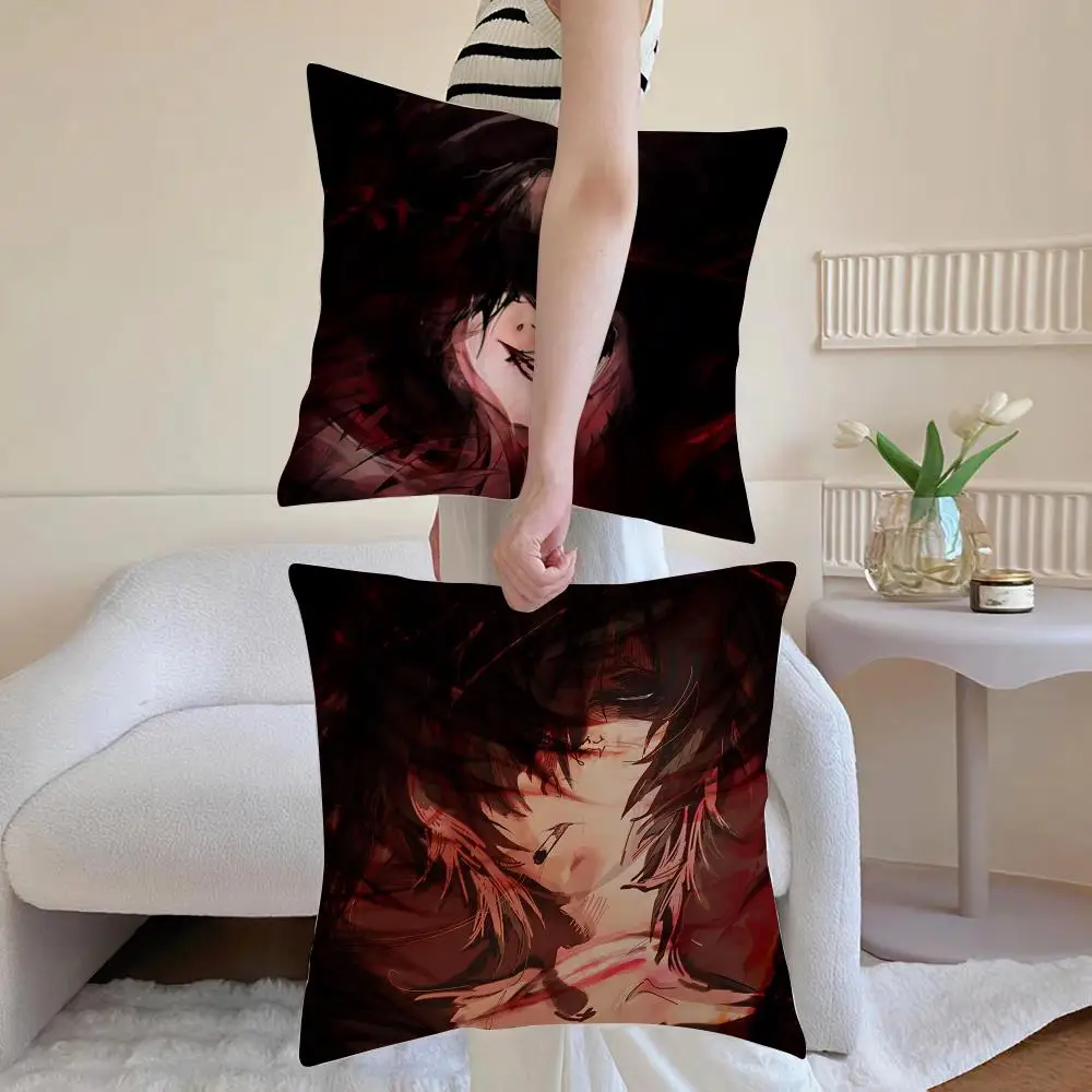 Video Games Anime S-Slow Damage Cushion Cover Anti-dustmite Pillowcase Invisible zipper silky short plush Sofa cushion cover