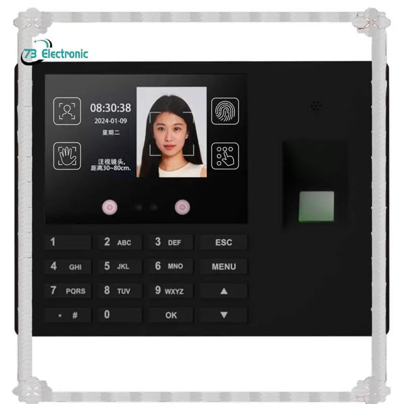 24-Hour Delivery Multi-Function Attendance System Fingerprint Facial Recognition Password Three-In-One Machine