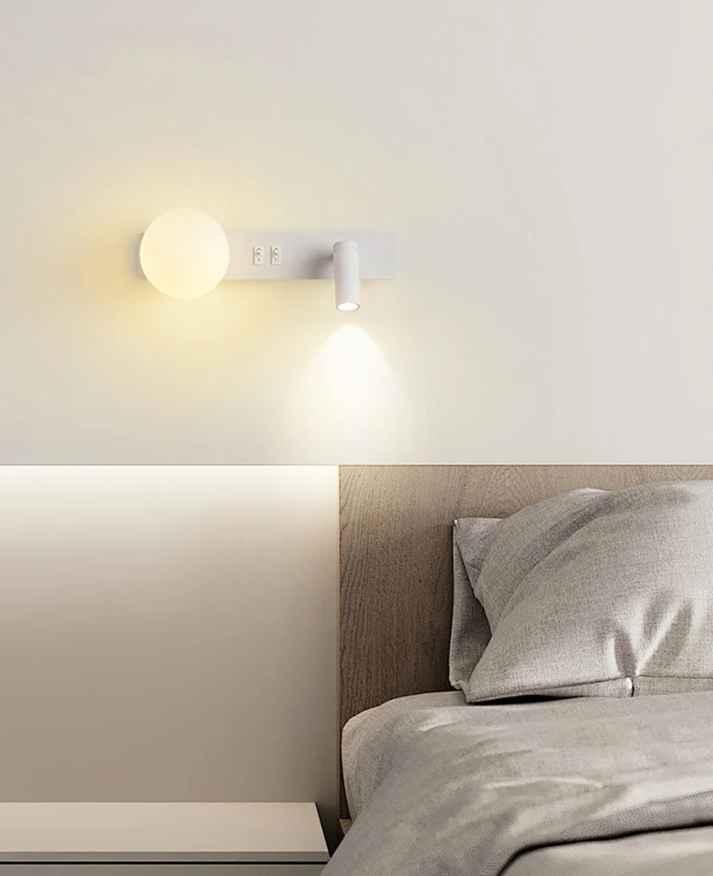 White Acrylic Ball Wall Light G9 Bulb 3000K