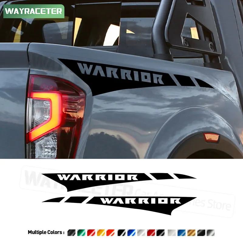 

2 Pcs Car Tailgate Sticker Rear Trunk Side Tail Engine Cover Decal For Nissan Navara NP300 Dual Cab D23 2024 2025 2026 Warrior