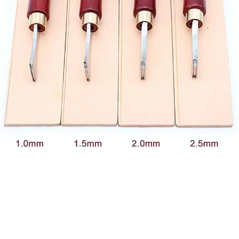 1PC Leather Arch Edge Sector Shallow Groove Edges Cold and Hot Pressure Line Punch Embedding Thread Leathercraft Tools 1.0-2.5mm