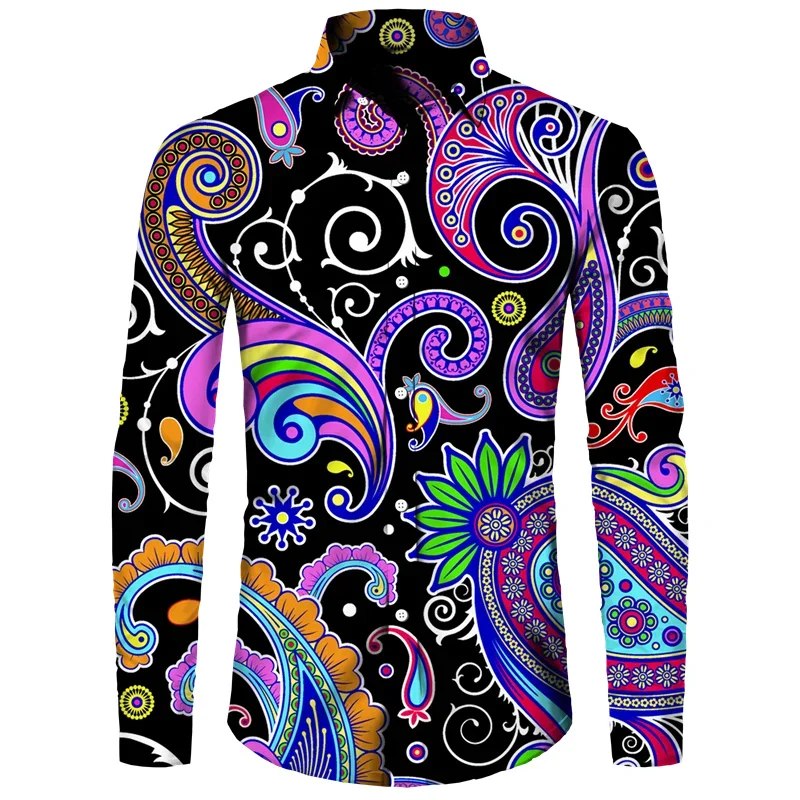 

Spring and Autumn New 3D Printed Personalized Graphic Shirt Fashion Men's Street Outdoor Casual Lapel Cardigan Large Size top