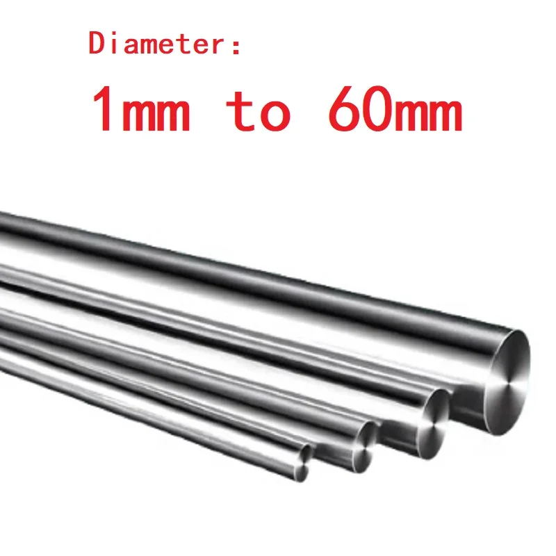 304 Stainless Steel Bars Length 1m 304 Stainless Steel Round Rod Grade Diameter 1 1.5 2 2.5 3 3.5 4 5 6 7 8 9 10 to 60mm