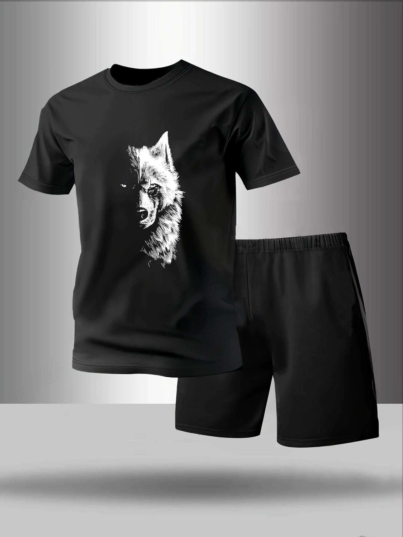 

Мужская пижама из двух частей для весны, лета, осени и зимы, с короткими рукавами и шортами, модный домашний костюм с геометрическим узором.