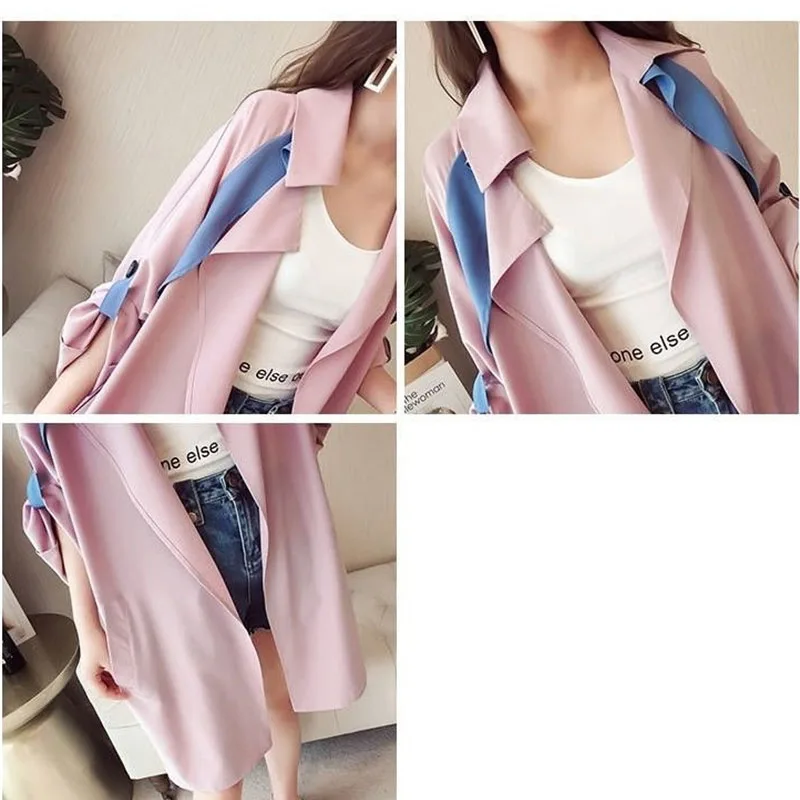 Women's Trench Coat Korean Version Spring Autumn Windbreaker 2025 New Thin Chic Cardigan Jacket Female Outerwear Top