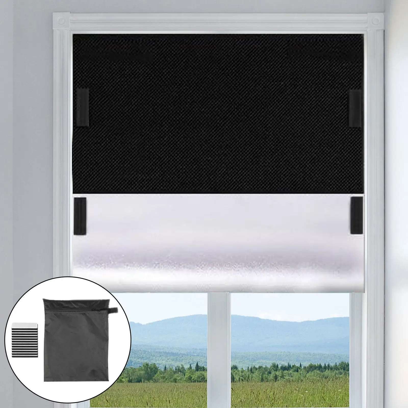 

Portable Blackout Curtain Blackout Shades DIY Privacy Blackout Window Cover
