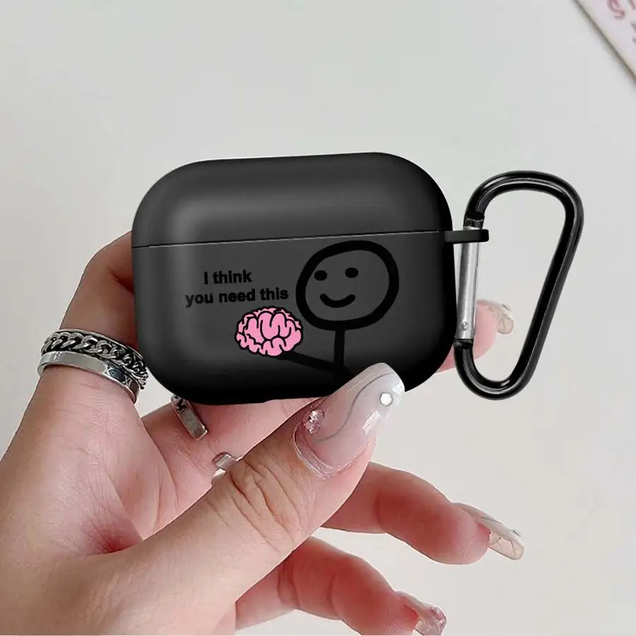 Case For Airpods Pro 3 Pro2 1 2 Pro3 4 Earphone Cases Cover Cartoon Stick Figure Art view 4