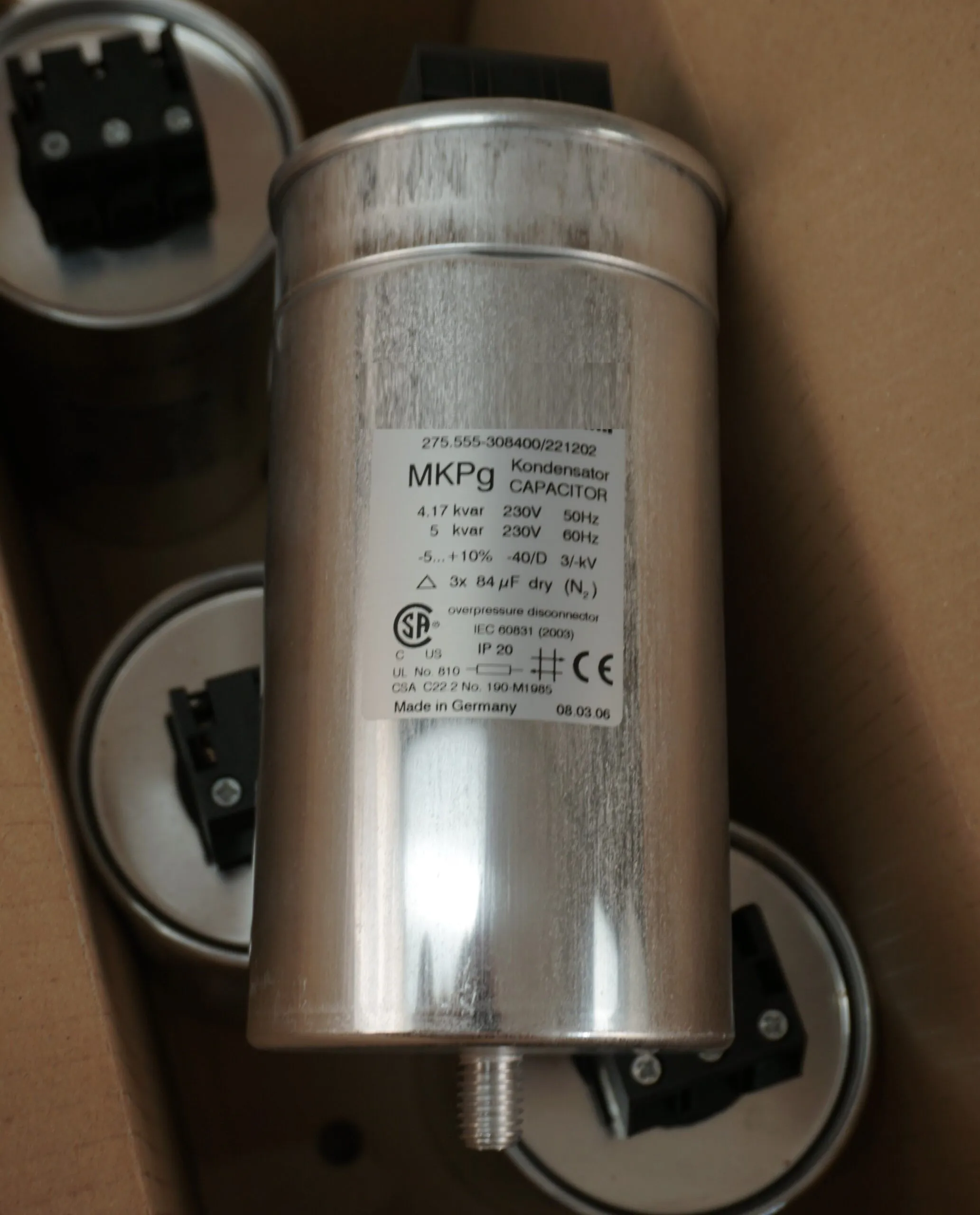 

New Original 275.186-516600/221402 three phase polypropylene Capacitor
