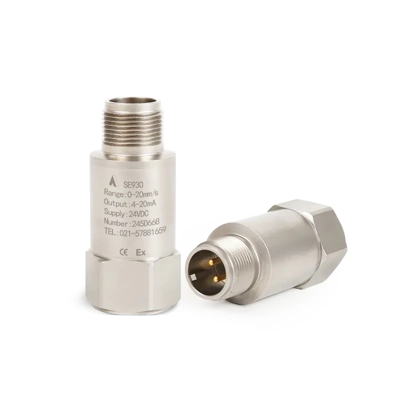 Factory Vibration Sensor Price 0-20mm/s Vibration Transmitter For Motor 4-20ma Output Vibration Sensor