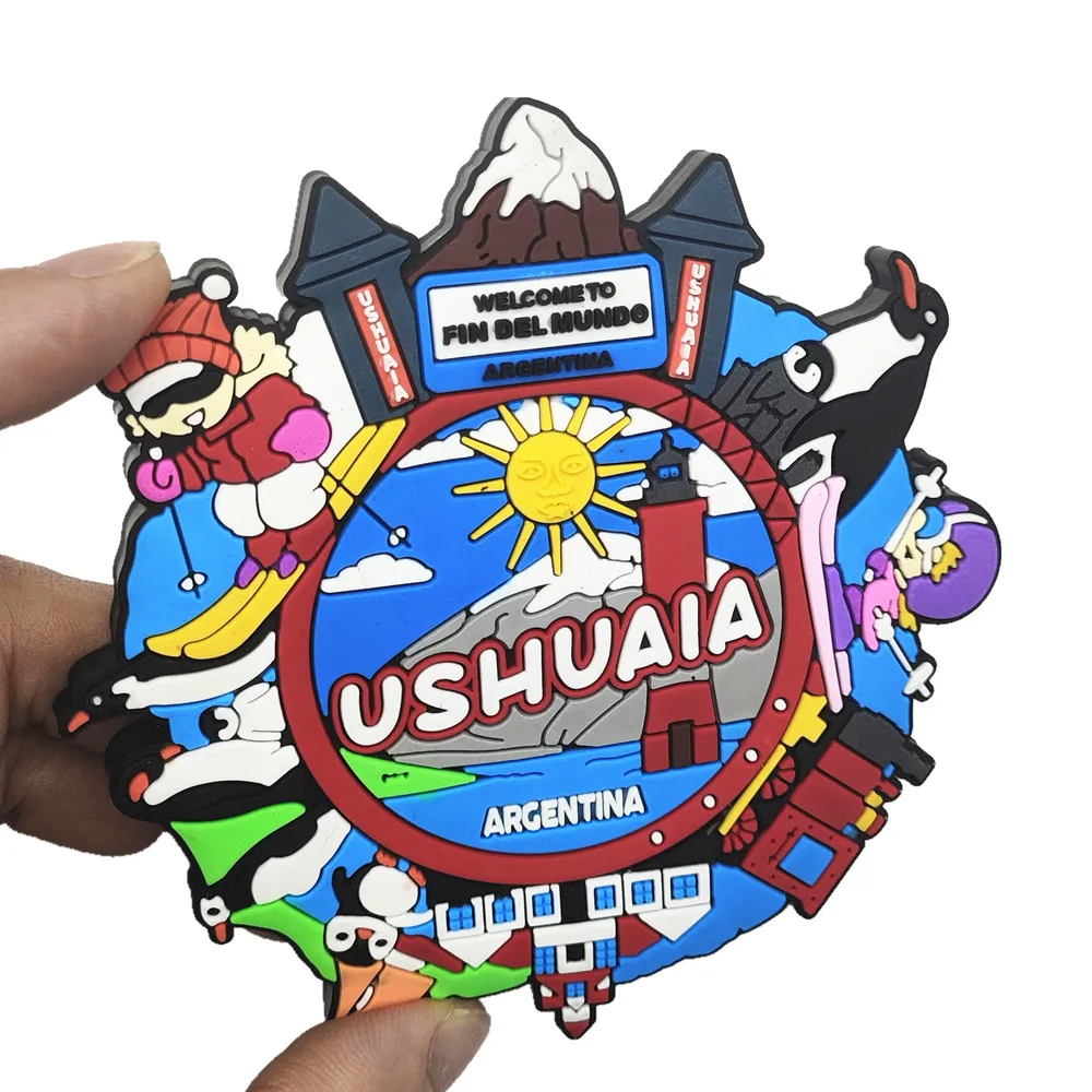 أمريكا الجنوبية الأرجنتين Ushuaia بوينس آيرس المطاط مغناطيس الثلاجة الهدايا التذكارية السياحية الثلاجة ملصقات مغناطيسية هدية السفر