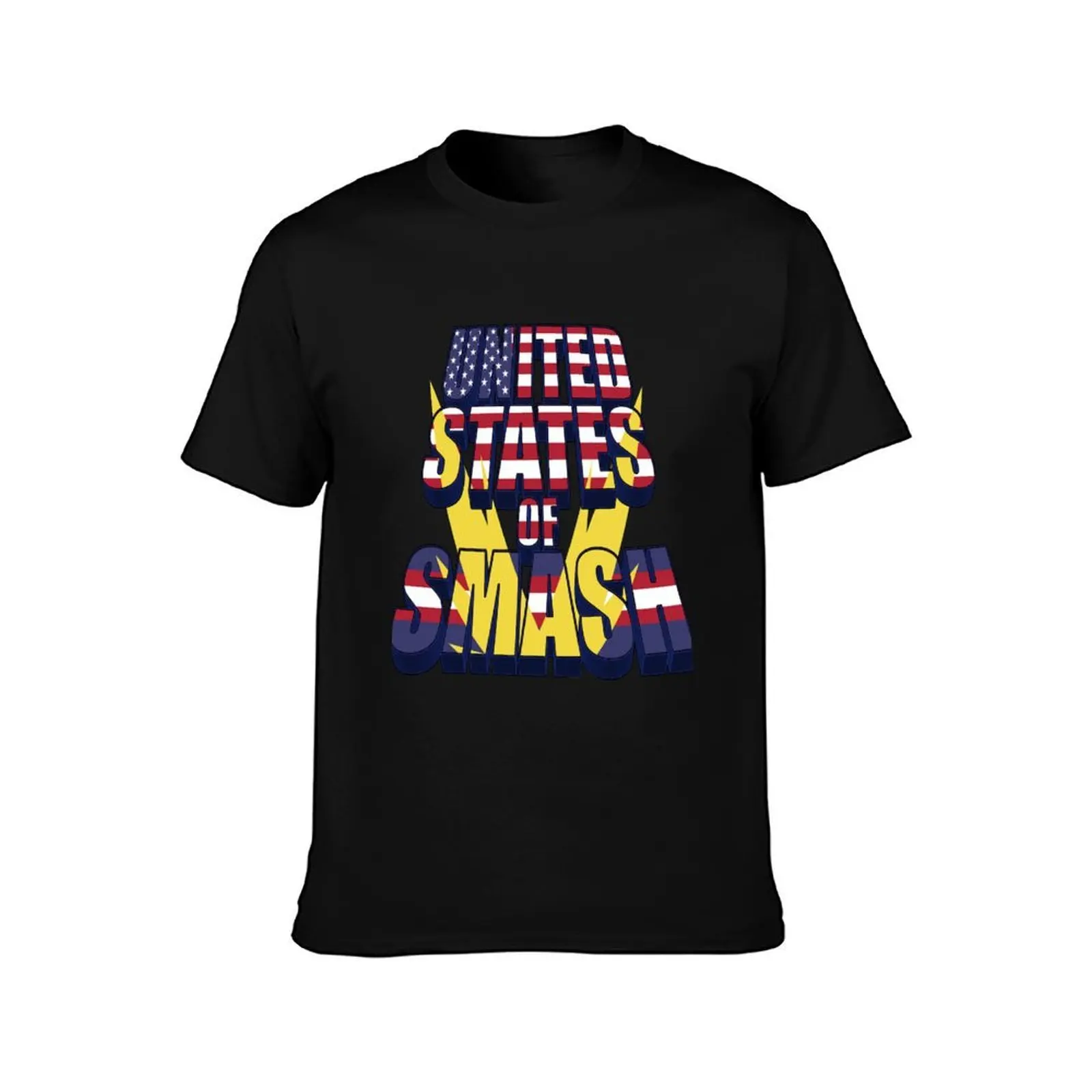 United States of Smash T-Shirt, Summer Casual Cotton Tee, Oversized Streetwear Tops, Vintage Graphic Print, Unisex Men Women