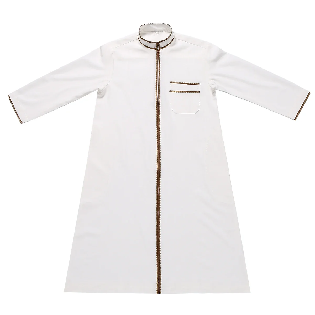 Ramadan Saudi Arabic Boys Jubba Thobe Front Zipper Abaya Muslim Children Robe Dubai Kaftan Islamic Dress Gown Djellaba Dishdasha