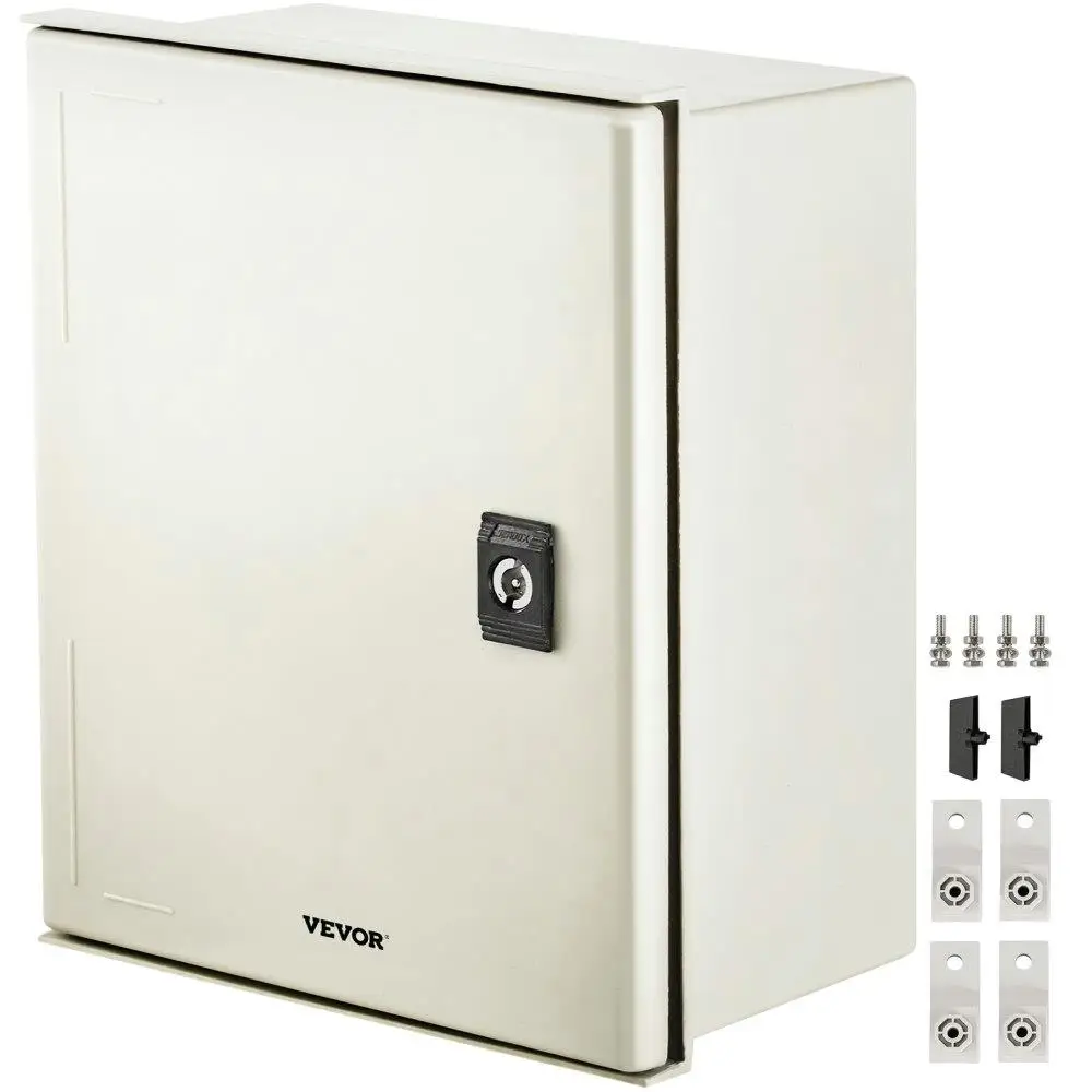 

NEMA 4X Waterproof Dustproof Outdoor Indoor Fiberglass Electrical Box with 12x10x6-inch Size and 30x25x14cm Mounting
