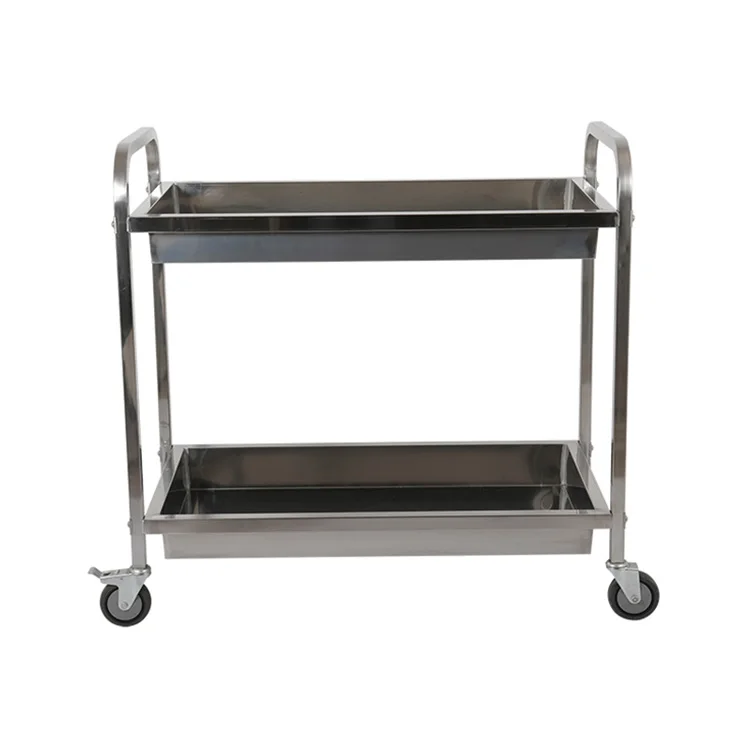Factory Direct 2026 Other Restaurant and Hotel Supplies Stainless Steel Food Serving Trolley With Dining Cart Kitchen Storage