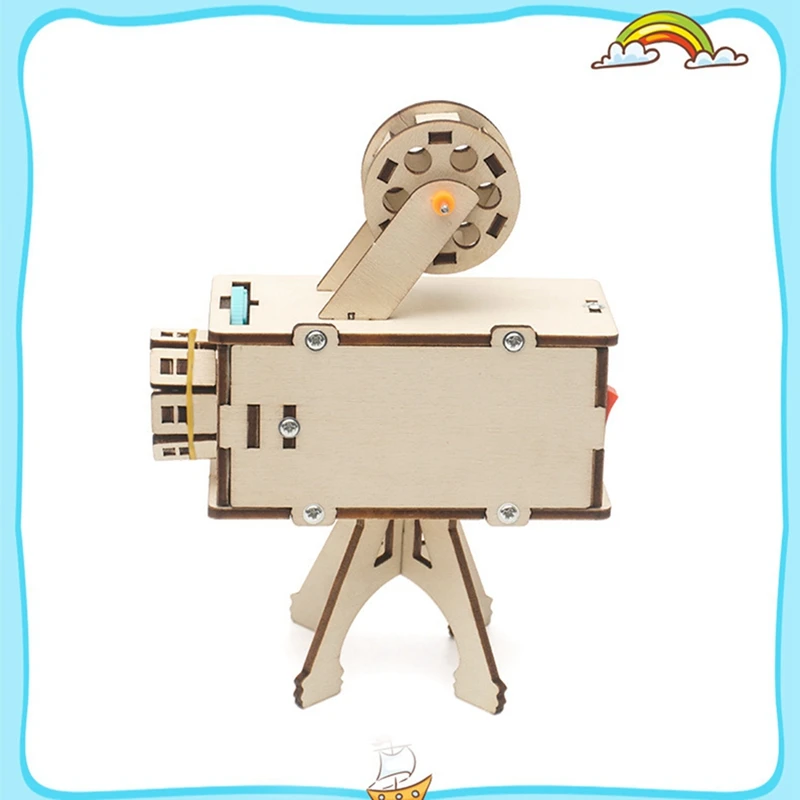 DIY Epidiascope Projector STEM Kits Learning Educational Wooden Puzzle Games For Kids