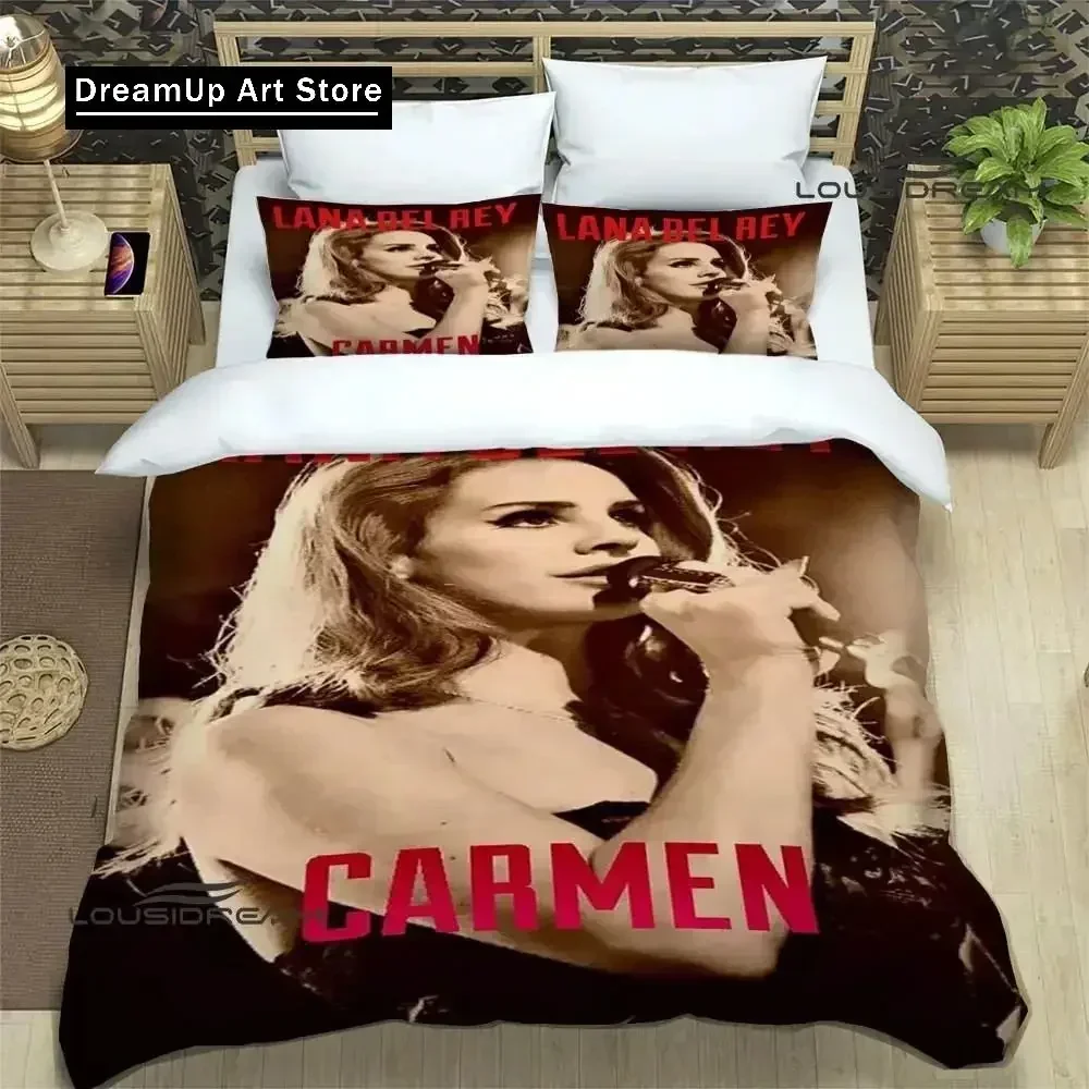 3D Print Fashion Lana Del Rey Bedding Set Boys Girls Twin Queen Full Size Duvet Cover Pillowcase Bed Adult Bedroom