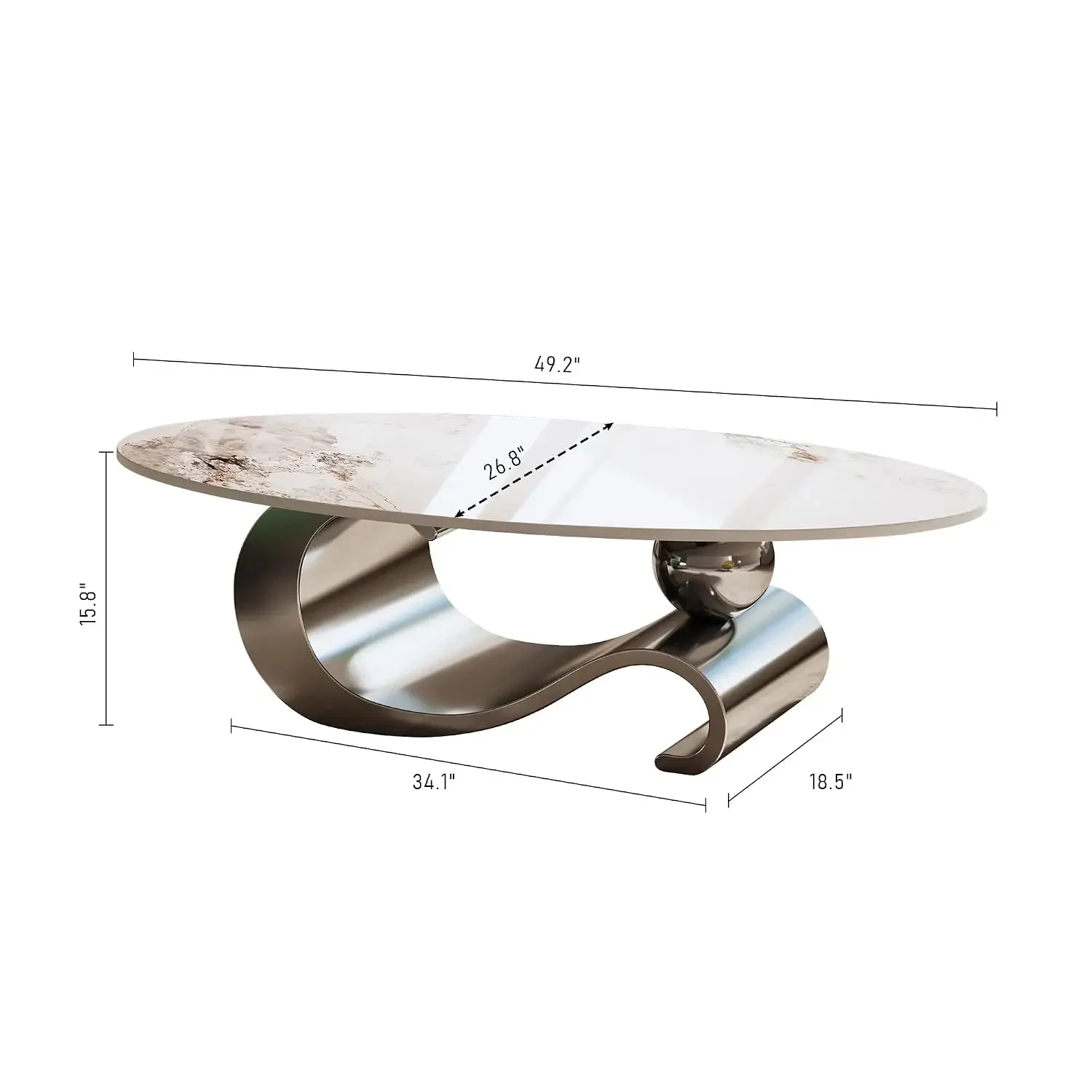 Industrial Oval Stable Distinctive Coffee Table Rectangular Refined Wooden Storage Square Coffee Table Mesa Centro Furniture