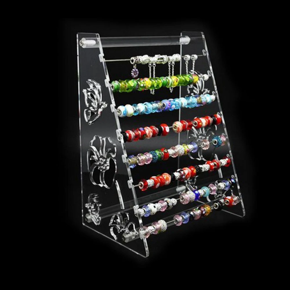 Transparent Minimalist Jewelry Display Acrylic Hollow Carved Bead Stand Stall Display Stand Multi-Purpose Creative Fashionable