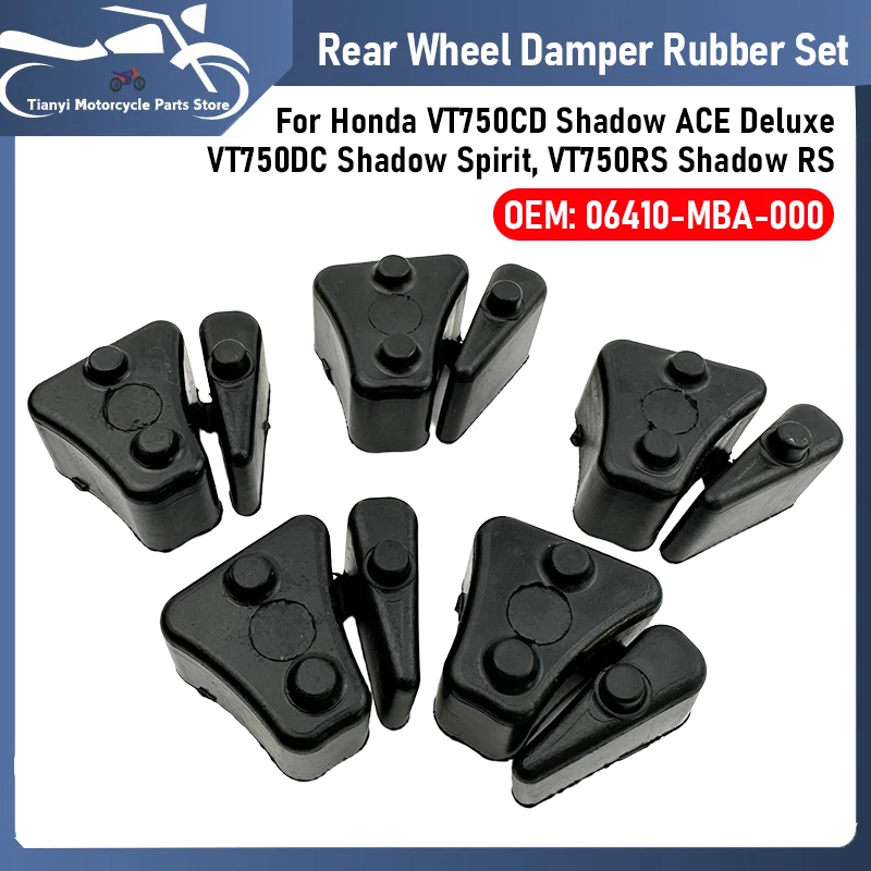 5PCS Motorcycle Rear Wheel Damper Set 06410-MBA-000 For Honda Shadow ACE VT750CA VT750CD Shadow Spirit VT750DC Shadow RS VT750RS