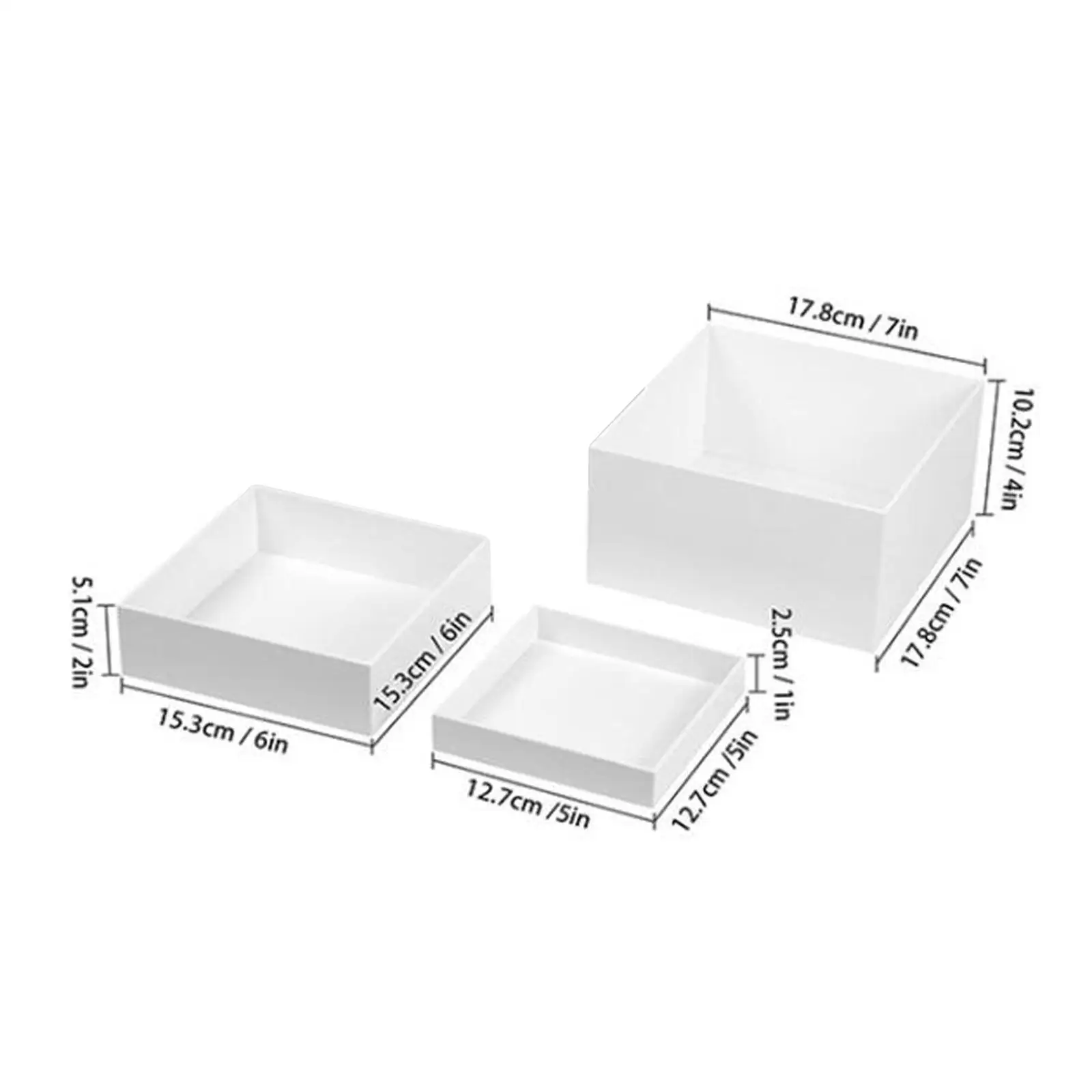 6 Pieces Acrylic Cube Display Box Riser 5 Sided Display Stand Buffet Riser for