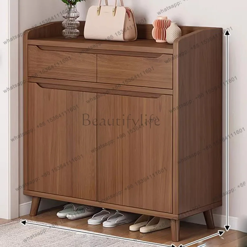 Wooden Organizer Shoe Cabinet Storage Mobile Living Room Display Modern Luxury Shoe Shelf Slippers Zapatero Hotel Furniture