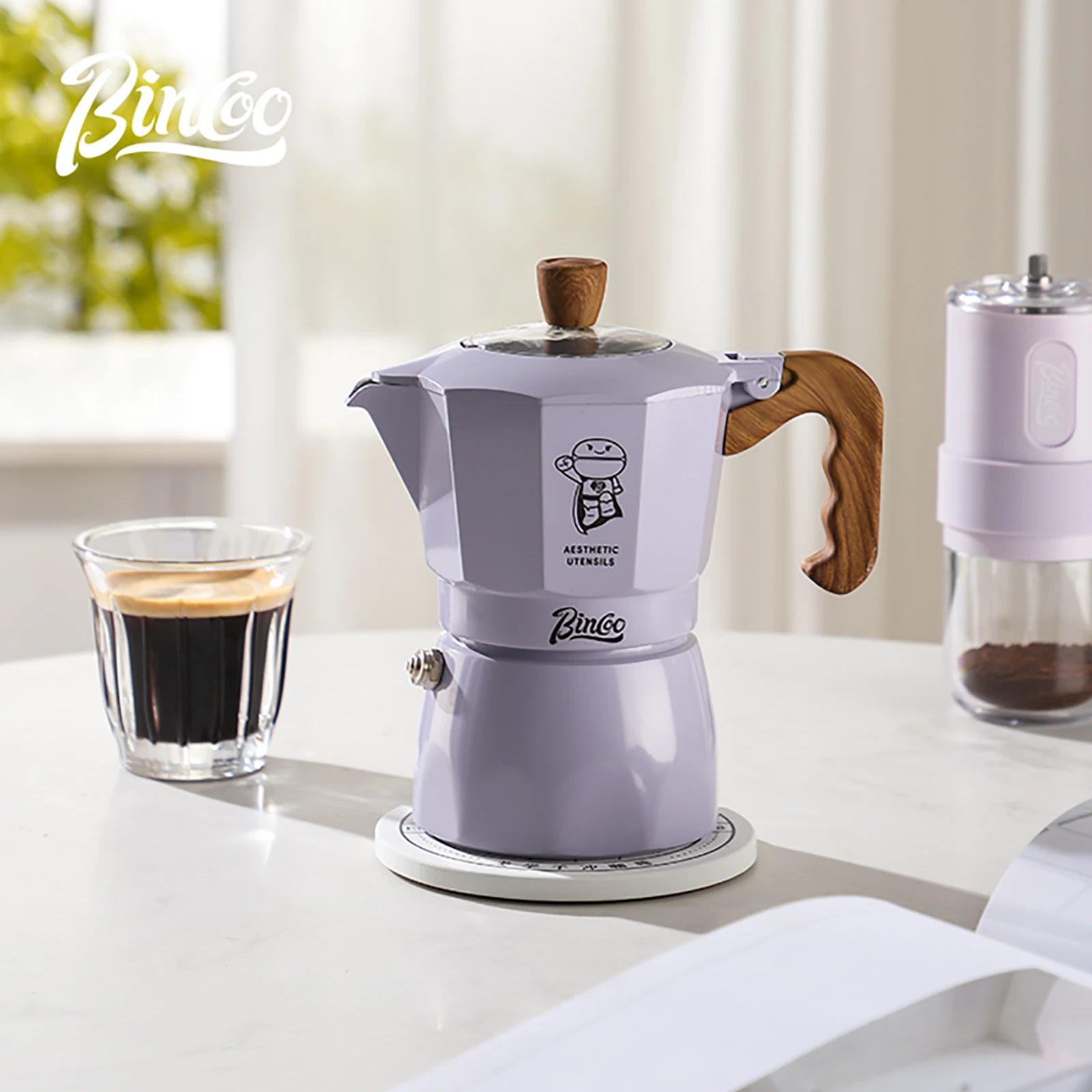 

Bincoo двойной клапан, горшок для мока, кофейник для мокко, кофеварка для эспрессо, кофе ручной работы, итальянские аксессуары для бариста, электрические плиты 220 В