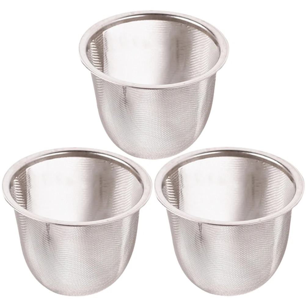 

3 Pcs Stainless Steel Tea Strainer Filters Evenly Distributed Holes for Home Tea Rooms Restaurants Mesh Infuser