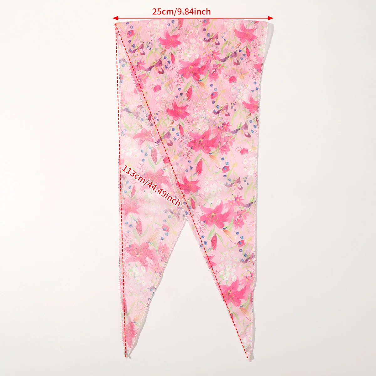 وشاح شعر تول زهري للنساء من Awaytr ، وشاح رأس وردي طازج ، رباط صيفي ، زهرة ملونة ، منديل مثلث