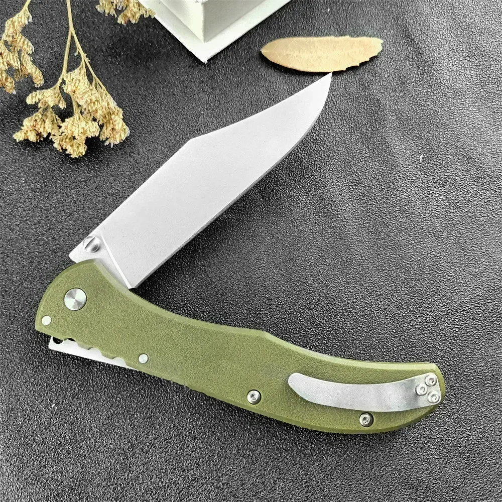 Hunting C/S Range Boss Folding Knife 440C Stonewashed Blade Nylon Fiber Handle Outdoor Camping Knives with Original Box EDC Tool