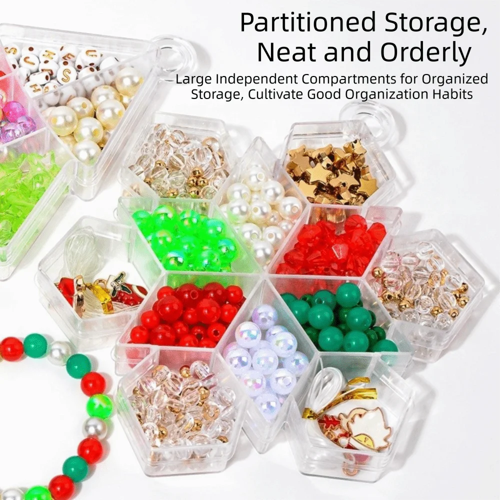 Multi-Color Christmas Beading DIY Kit Handmade Entry-level Bracelet Necklace Making Complete Supplies Snowflake Shaped