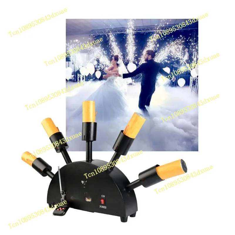 Wedding Sparkler Dmx Control Special Equipment Dj Disco 5 Shots Fan Shape Remote Stage Fountain Effect Party Cold Spark Machine