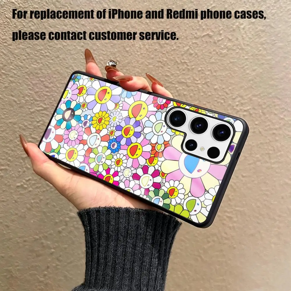 M-Murakami T-Takash Painting Phone Case For Samsung S26 S25 S24 S23 S22 S21 S20 Plus Ultra Glass Fold A Magnetic Case