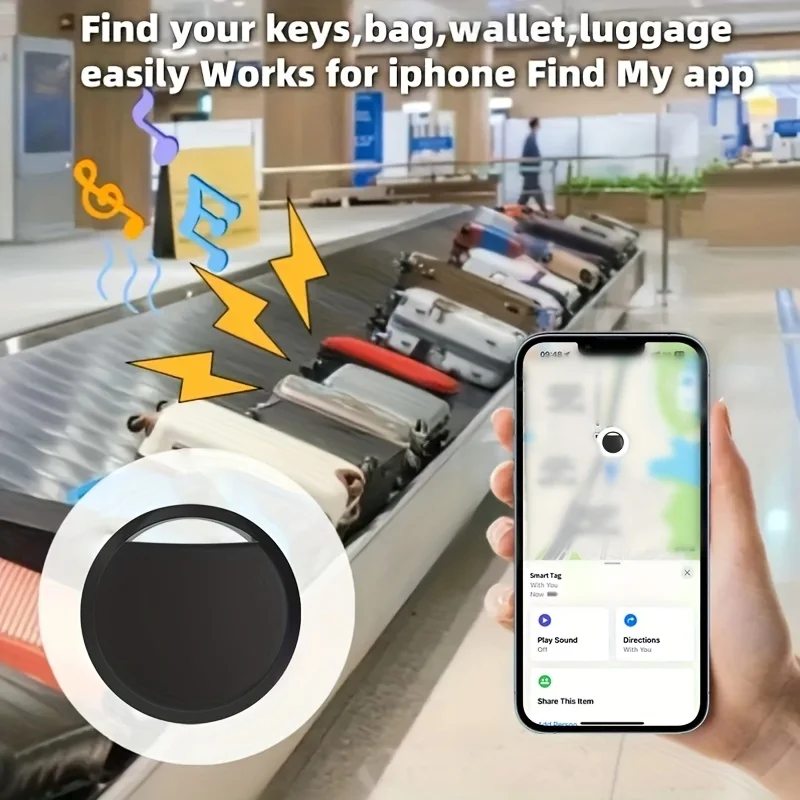 5er-Pack Smart Air Tag (Nur iOS), Kompatibel mit Apple Find My (Nur iOS), GPS-Global-Positioning-Smart-Tracker für Schlüssel, Taschen, Auto, Geldbörse – Detail 7