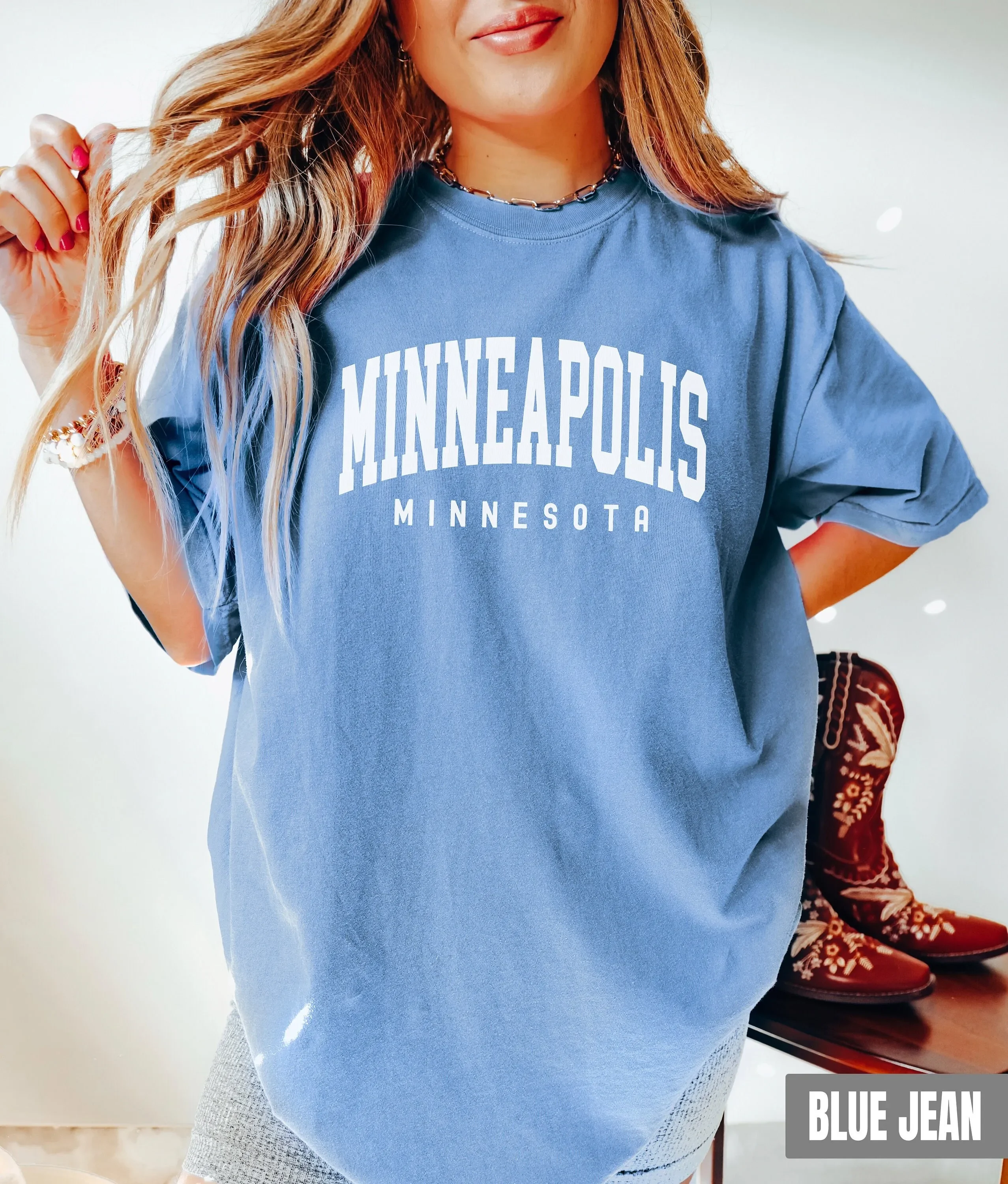 Minneapolis T Shirt Comfort Colors Minnesota Souvenir Women'S Sports Group Trip College