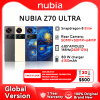 New Original Global Version Nubia Z70 Ultra NX733J Snapdragon8 Elite 1.5K HD Display 35mm Lens 50MP*2+64MP 6150mAh 80W IP69 NFC