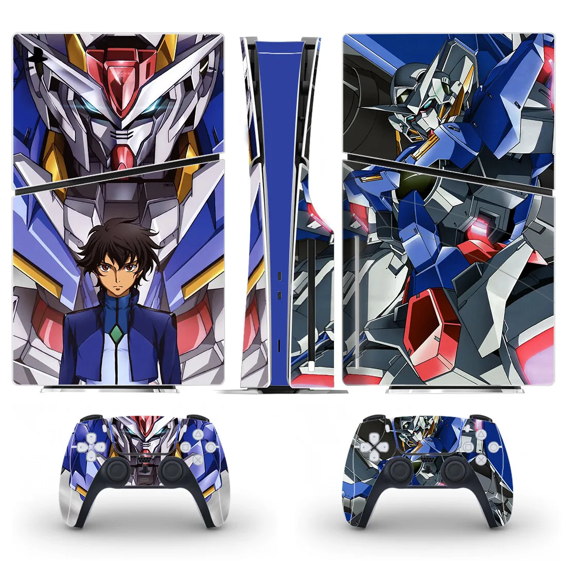 

Anime Gundam PS5 Slim Disc Skin Sticker Decal Cover for Console and 2 Controllers PS5 Slim Disk Skin Sticker Vinyl