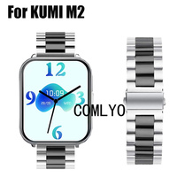 For KUMI M2 Strap smart watch Metal Stainless Steel Adjustable Band Bracelet Luxurious Belt For Women men