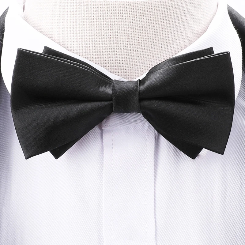 SXH 1 Pieza, Corbata de Moño Negra para Hombre, Corbata de Moño Clásica para Hombre, Color Borgoña y Negro, Accesorio Formal para Novio y Padrinos de Boda