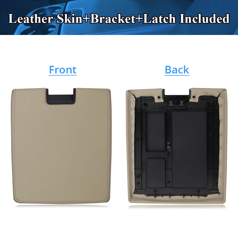 Car Center Console Box Pad Protector Armrest Pad Cover Non-slip Soft Fiber Leather Auto Arm Rest For Chevrolet Yukon Sierra