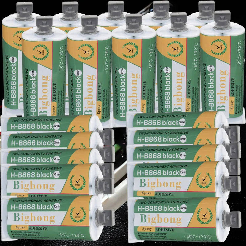 

20pcs AB Glue 1:1 Black 50ml Epoxy Resin Adhesive Metal Glass Plastics Alloy Cardboard Wood Ceramic Stone Marble Stainless Steel