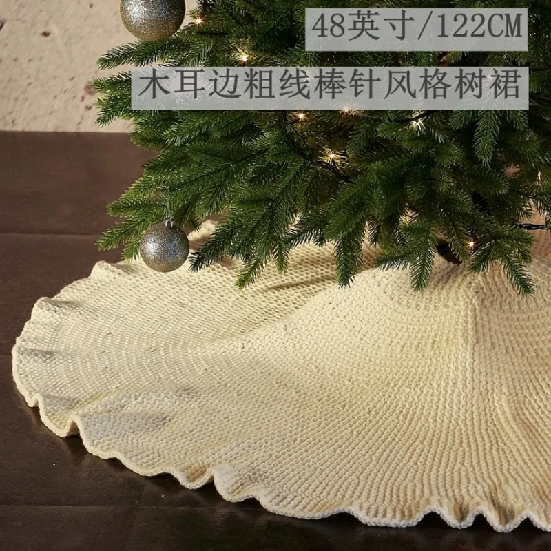Christmas tree skirt ornament decoration gift arrangement props supplies home stick needle large
