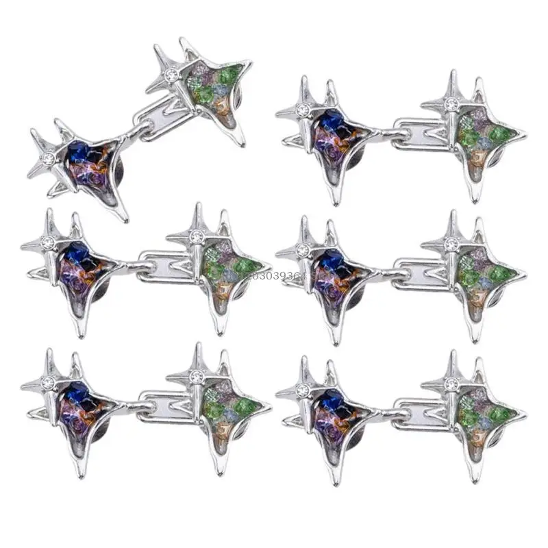

Crossed Star Waist Tightening Pin Waist Clip Pants Decoration Waist Cincher Clip