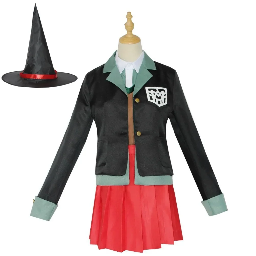 Danganronpa Anime Yumeno Himiko Cosplay Costumes Halloween Magician Role Play Woman Girls Suit School Uniform Wig Full Suit