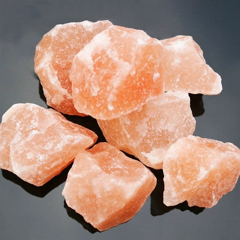 Natural Orange Salt Crystal Raw Stone Aroma Diffuser Stone Crystal Demagnetization Stone Home Decoration Orange Salt Ornaments