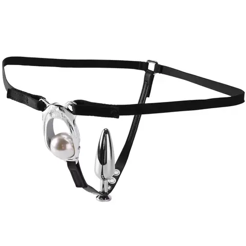 Sexy underwear with Anal Butt Plug, Adjustable Strap, Rolling the bead stimulates the g-spot, Bondage sex toys, adult pleasure