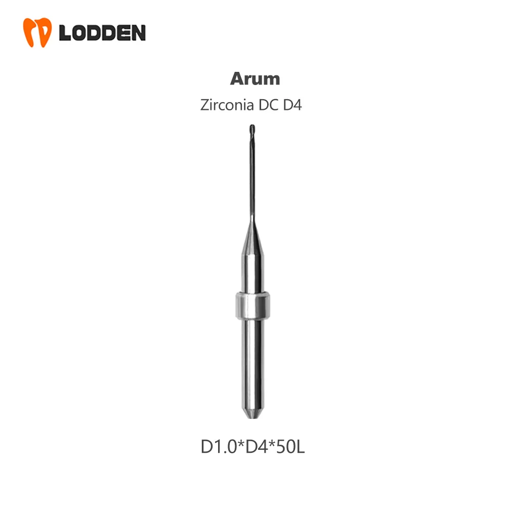 Materiali dentali Frese Arum per punte abrasive in zirconio D4 * 2,0 mm/1,0 mm/0,6 mm Diamante DC DCG DLC Strumenti per denisti